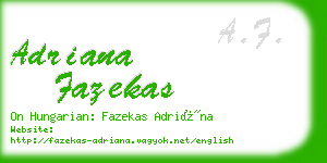 adriana fazekas business card